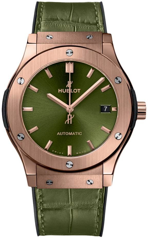 Hublot Miesten kello 511.OX.8980.LR Classic Fusion Vihreä/Kumi Ø45