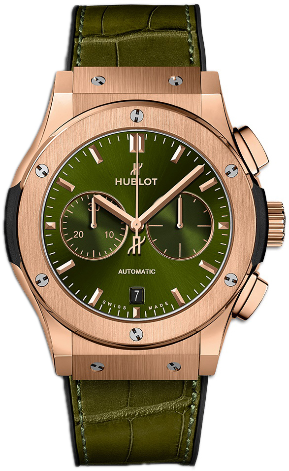 Hublot Miesten kello 541.OX.8980.LR Classic Fusion Vihreä/Kumi Ø42