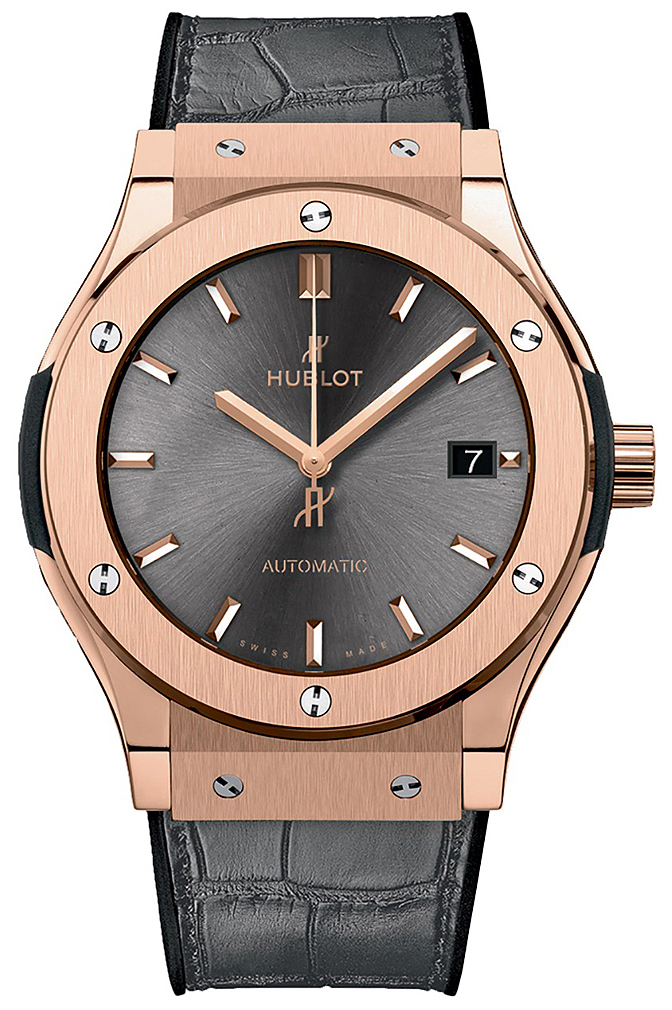 Hublot Miesten kello 542.OX.7081.LR Classic Fusion Harmaa/Nahka Ø42