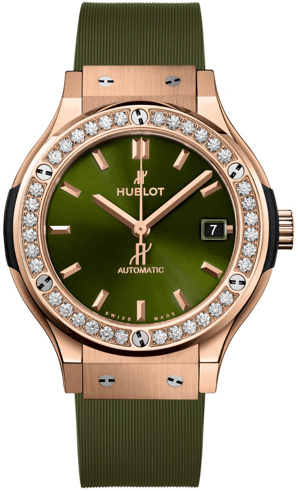 Hublot 565.OX.8980.RX.1204 Classic Fusion Vihreä/Kumi Ø38 mm