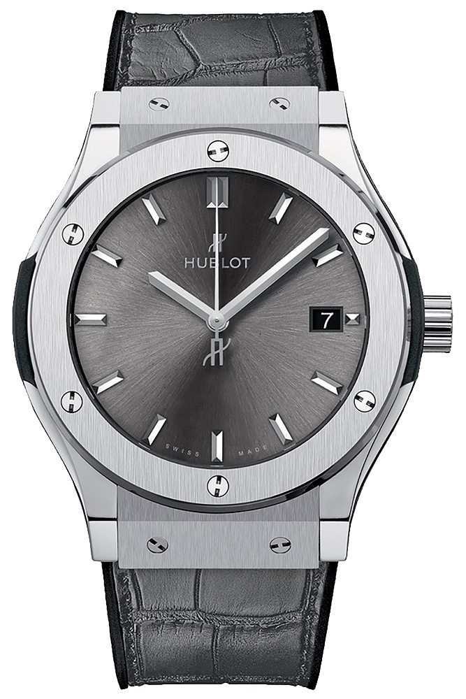 Hublot Naisten kello 581.NX.7071.LR Classic Fusion Harmaa/Nahka Ø33