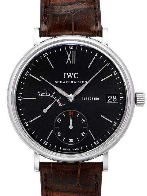 IWC Miesten kello IW510102 Portofino Hand-Wound 8 Days Harmaa/Nahka