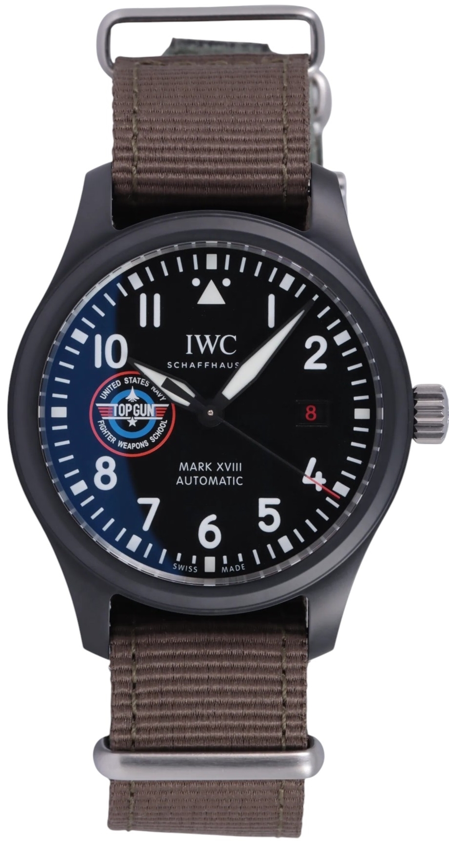 IWC Miesten kello IW324712 Pilots Musta/Nahka Ø41 mm