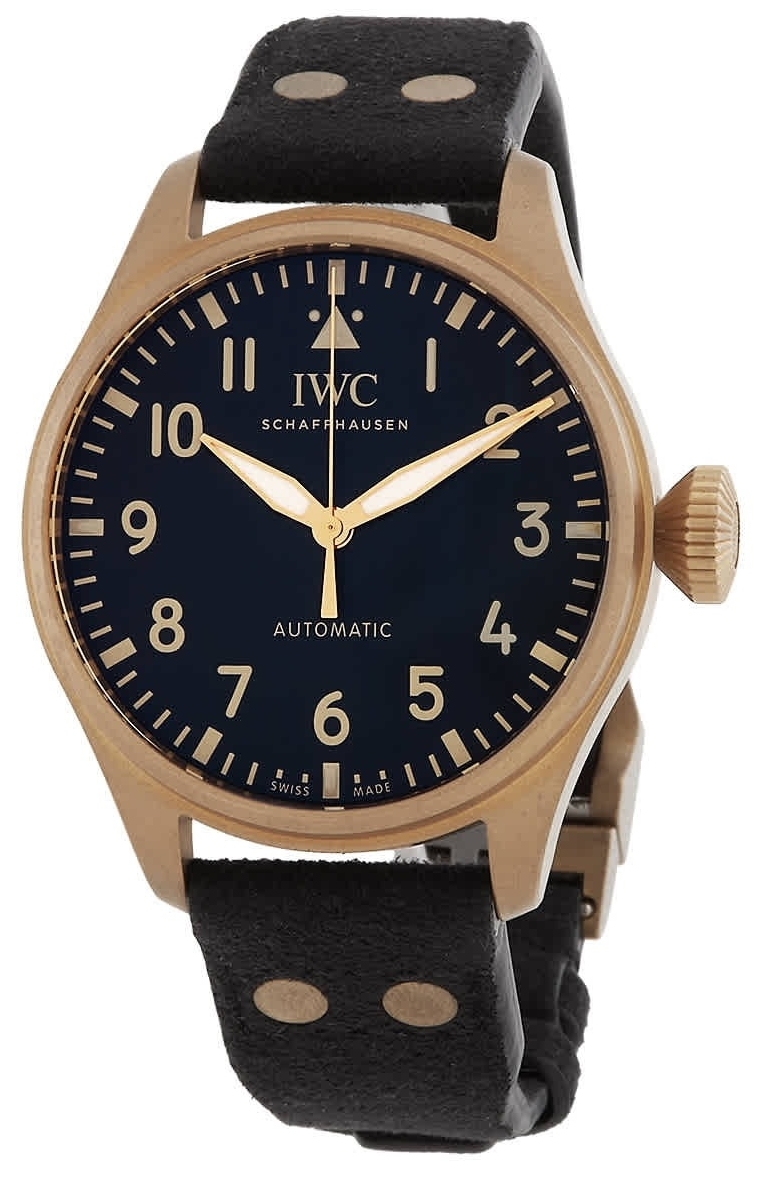 IWC Miesten kello IW329703 Big Pilot Musta/Nahka Ø43 mm