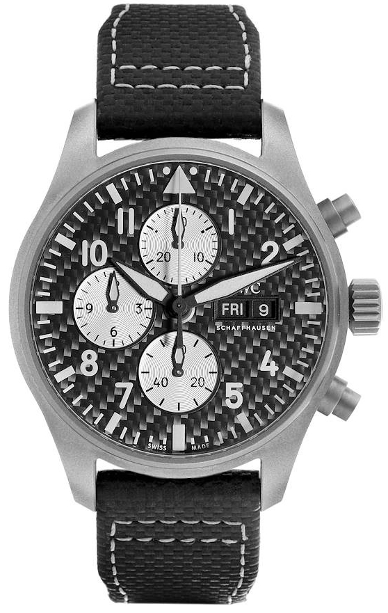 IWC Miesten kello IW377903 Pilots Musta/Hiilikuitua Ø43 mm