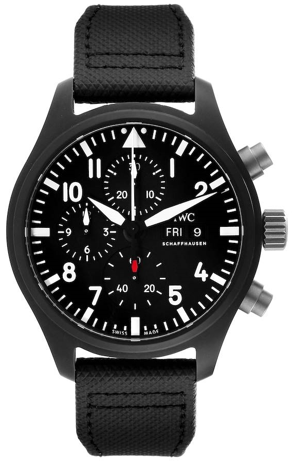 IWC Miesten kello IW389101 Pilots Musta/Nahka Ø45 mm