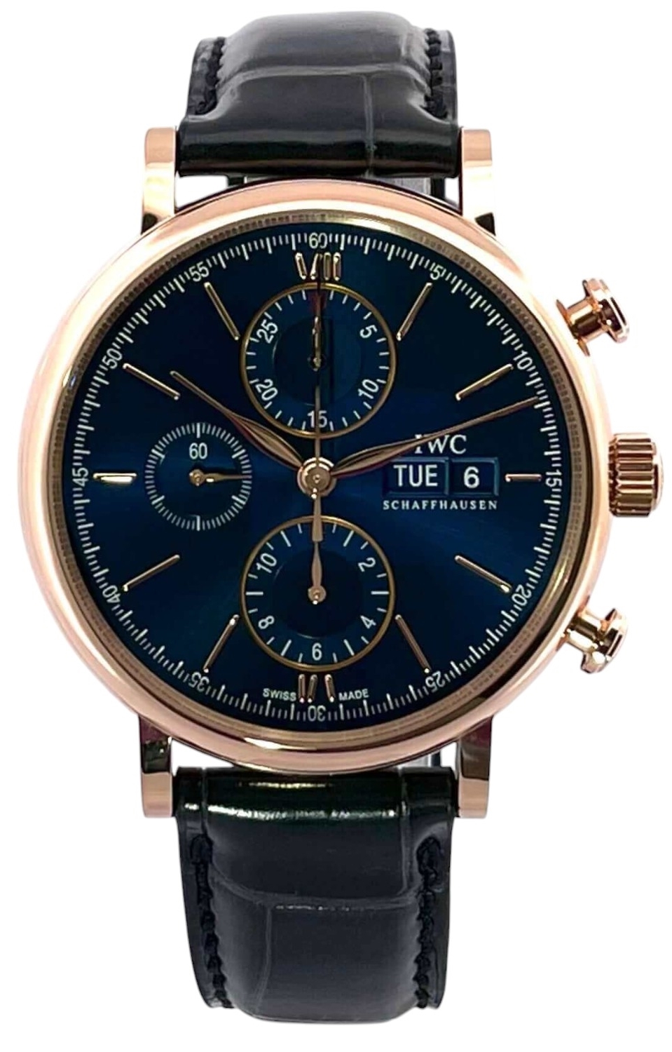 IWC Miesten kello IW391035 Portofino Sininen/Nahka Ø42 mm