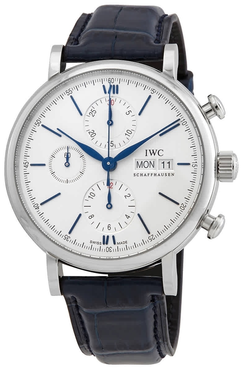 IWC Miesten kello IW391037 Portofino Valkoinen/Nahka Ø42 mm