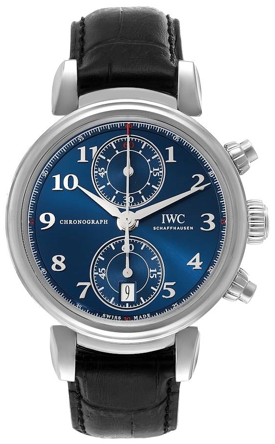 IWC Miesten kello IW393402 Da Vinci Sininen/Nahka Ø42 mm