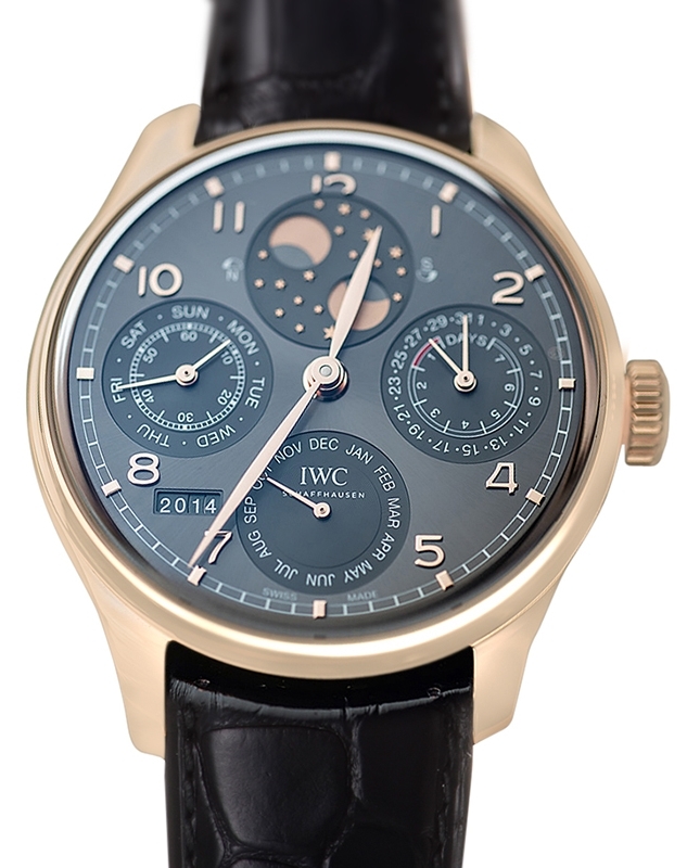 IWC Miesten kello IW503404 Portuguese Harmaa/Nahka Ø44.2 mm