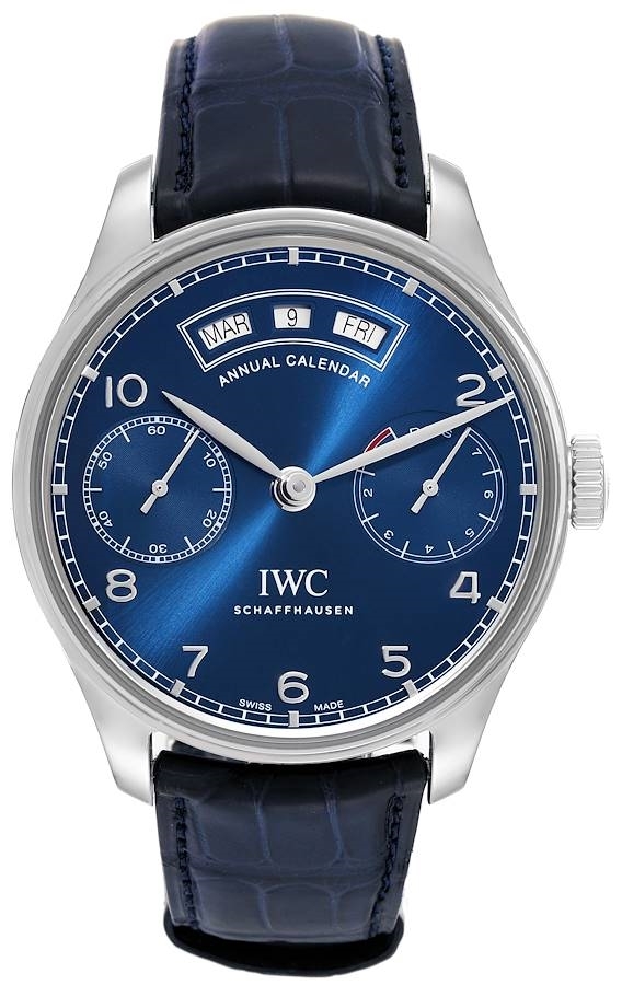 IWC Miesten kello IW503502 Portuguese Sininen/Nahka Ø44.2 mm