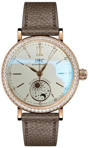 IWC Naisten kello IW659802 Portofino Hopea/Nahka Ø34 mm