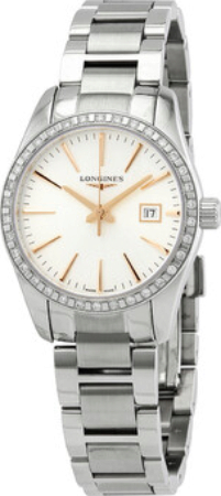 Longines Naisten kello L2.286.0.72.6 Conquest Classic Hopea/Teräs