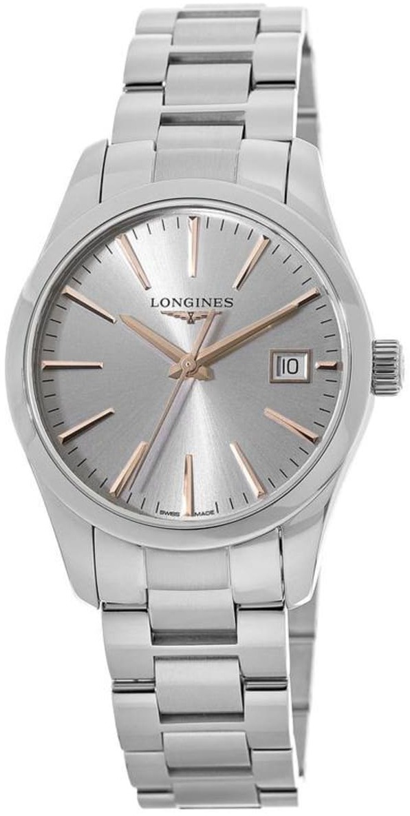 Longines Naisten kello L2.386.4.72.6 Conquest Ladies Hopea/Teräs