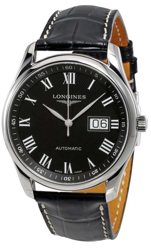 Longines Miesten kello L2.648.4.51.7 Master Musta/Nahka Ø40 mm