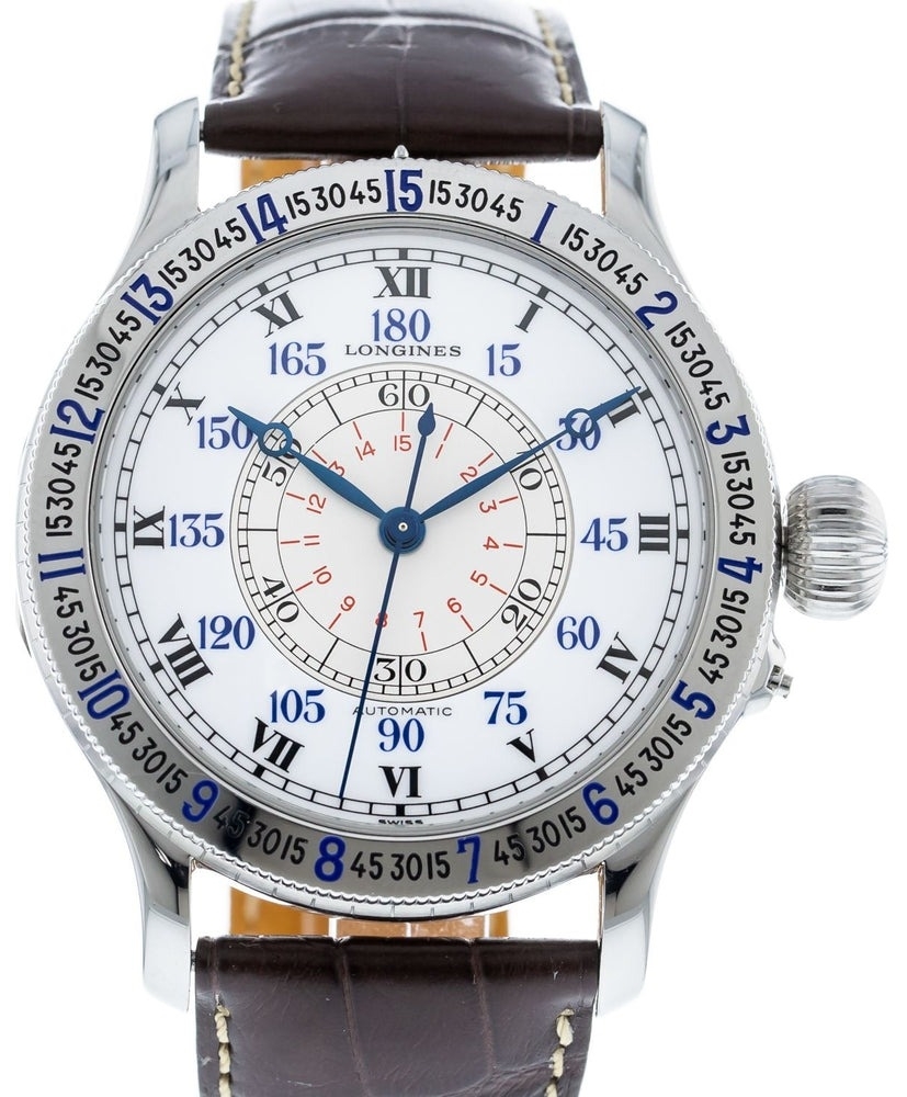 Longines Miesten kello L2.678.4.11.0 Heritage Valkoinen/Nahka Ø47.5