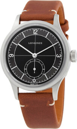 Longines Miesten kello L2.828.4.53.2 Heritage Classic Musta/Nahka