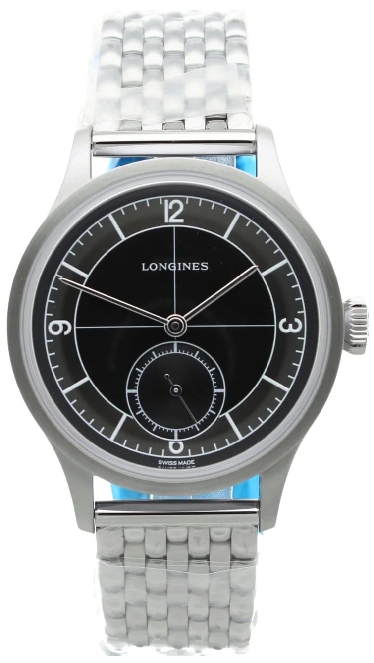 Longines Miesten kello L2.828.4.53.6 Heritage Classic Musta/Teräs