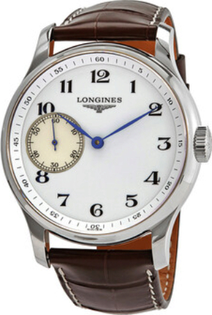 Longines Miesten kello L2.841.4.18.3 Master Valkoinen/Nahka Ø47.5 mm