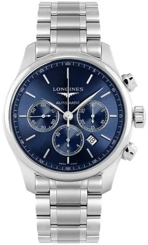 Longines Miesten kello L2.859.4.92.6 Master Sininen/Teräs Ø44 mm