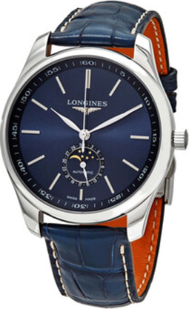 Longines Miesten kello L2.919.4.92.0 Master Sininen/Nahka Ø42 mm