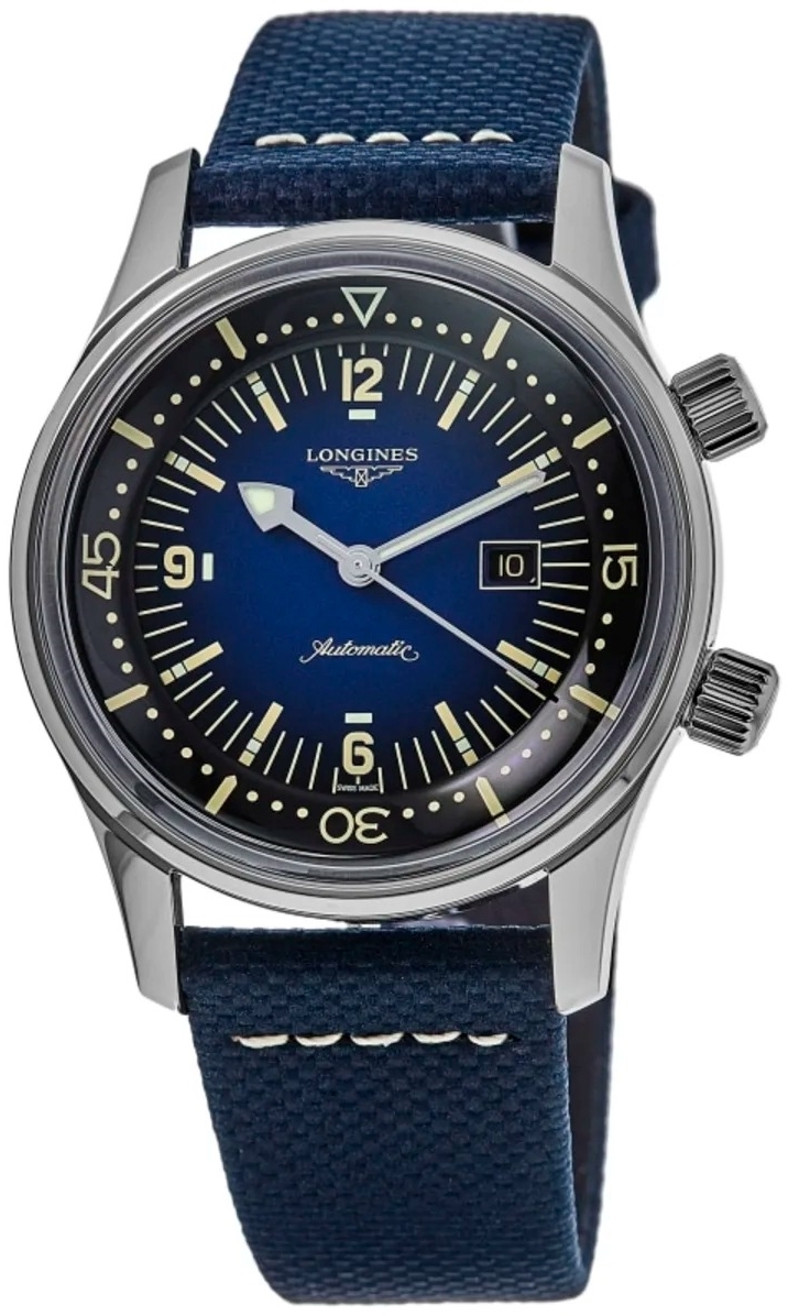 Longines L3.374.4.90.2 Legend Diver Sininen/Tekstiili Ø36 mm