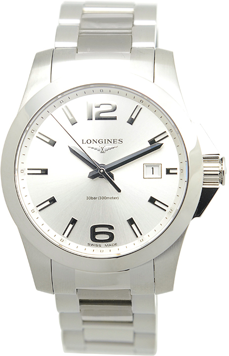 Longines Miesten kello L3.759.4.76.6 Conquest Hopea/Teräs Ø41 mm