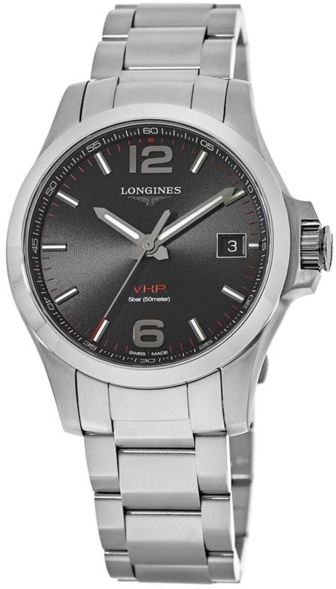 Longines Miesten kello L3.716.4.56.6 Conquest Musta/Teräs Ø41 mm