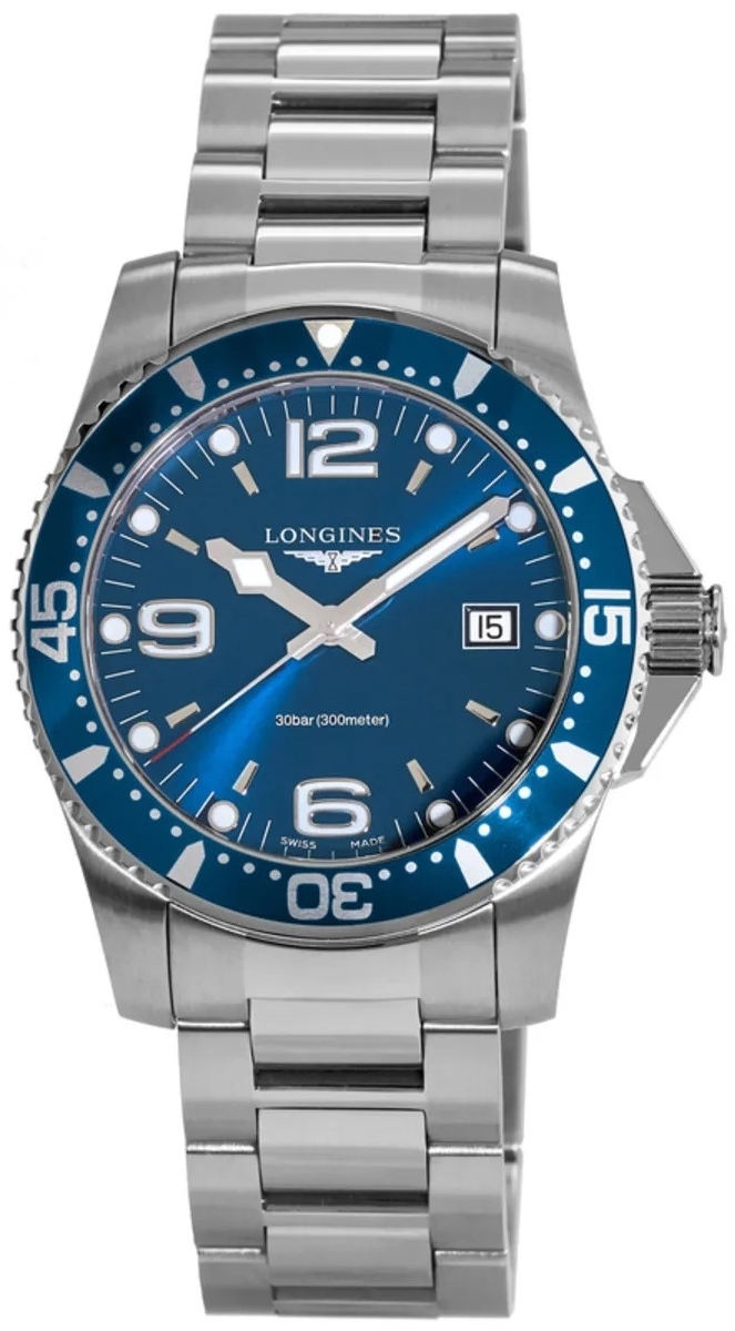 Longines Miesten kello L3.740.4.96.6 HydroConquest Sininen/Teräs