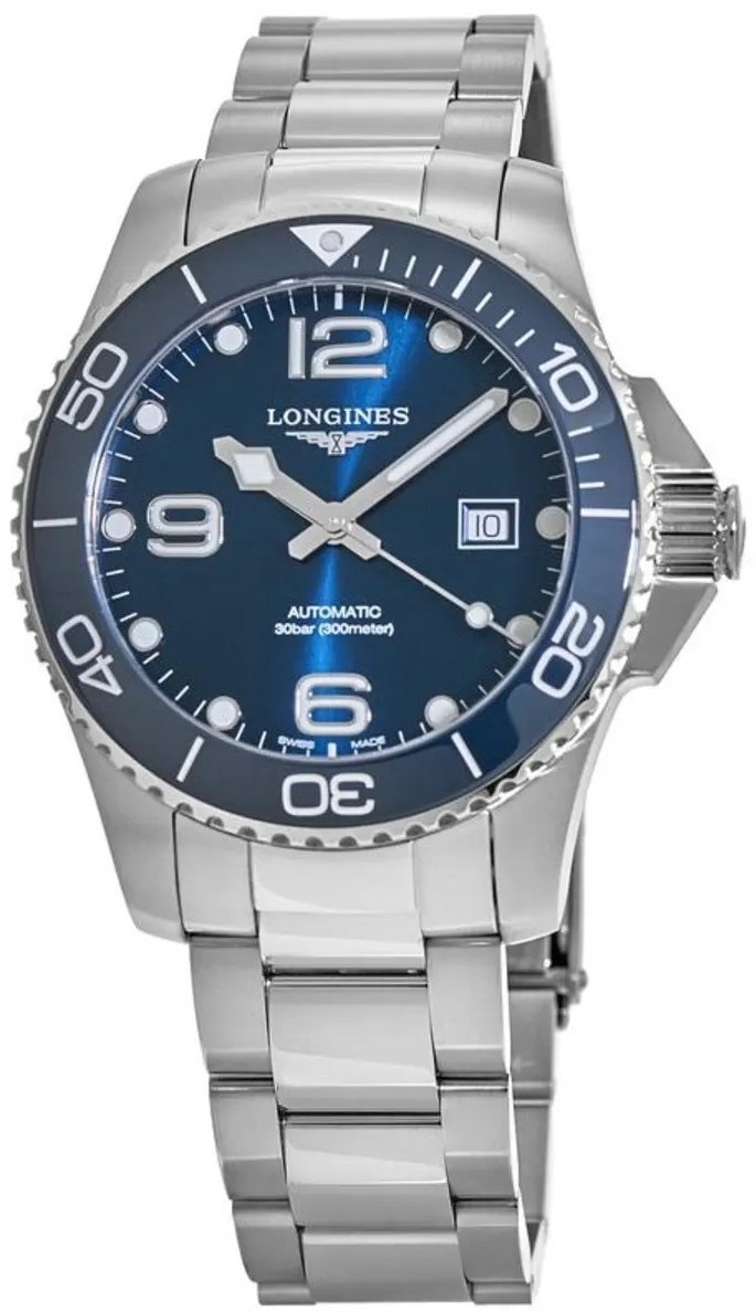 Longines Miesten kello L3.782.4.96.6 Hydroconquest Sininen/Teräs