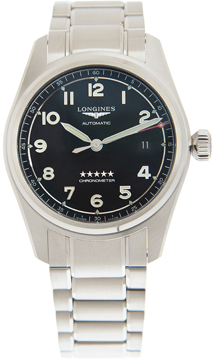 Longines Miesten kello L3.810.4.53.9 Spirit Prestige Musta/Teräs