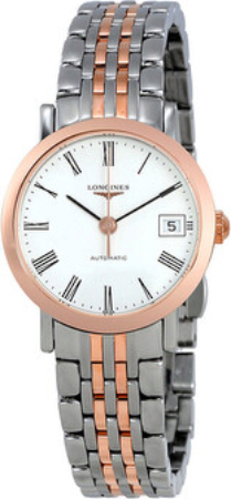 Longines Naisten kello L4.309.5.11.7 Elegant Valkoinen/Teräs Ø25.5
