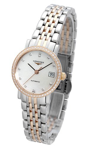 Longines Naisten kello L4.309.5.88.7 Elegant Valkoinen/Teräs Ø25.5