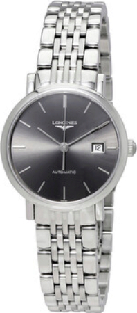 Longines Naisten kello L4.310.4.72.6 Elegant Harmaa/Teräs Ø29 mm