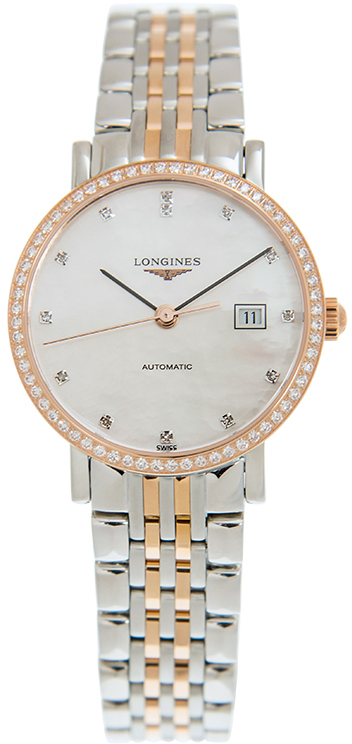 Longines Naisten kello L4.310.5.88.7 Elegant Valkoinen/18K punakultaa