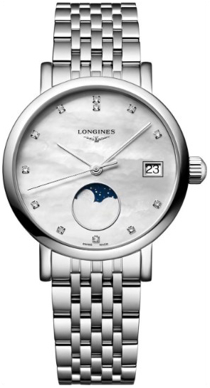 Longines Naisten kello L4.330.4.87.6 Elegant Valkoinen/Teräs Ø30 mm