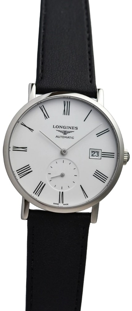 Longines L4.812.4.11.0 Elegant Valkoinen/Nahka Ø39 mm