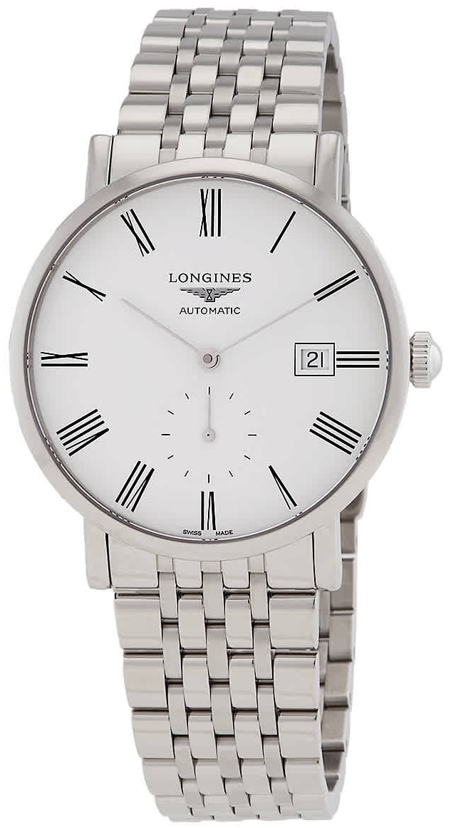 Longines L4.812.4.11.6 Elegant Valkoinen/Teräs Ø39 mm