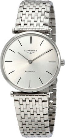 Longines Miesten kello L4.908.4.72.6 Grande Classique Hopea/Teräs