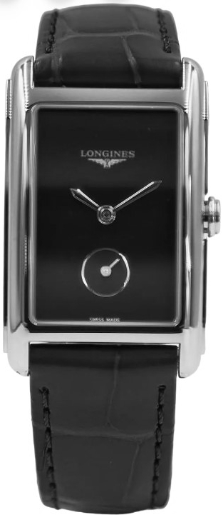 Longines Naisten kello L5.512.4.50.2 Dolcevita Musta/Nahka