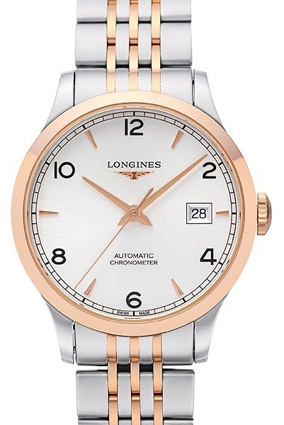 Longines Miesten kello L2.820.5.76.7 Record Hopea/18K punakultaa