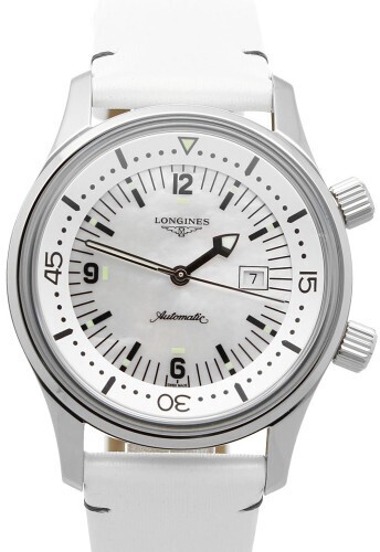 Longines Naisten kello L3.374.4.80.0 Heritage Valkoinen/Nahka Ø36 mm