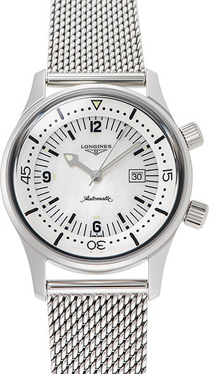 Longines Naisten kello L3.374.4.80.6 Heritage Valkoinen/Teräs Ø36 mm