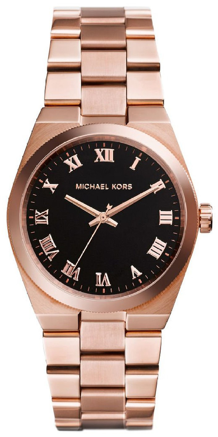 Michael Kors Channing Naisten kello MK5937 Musta/Punakultasävyinen