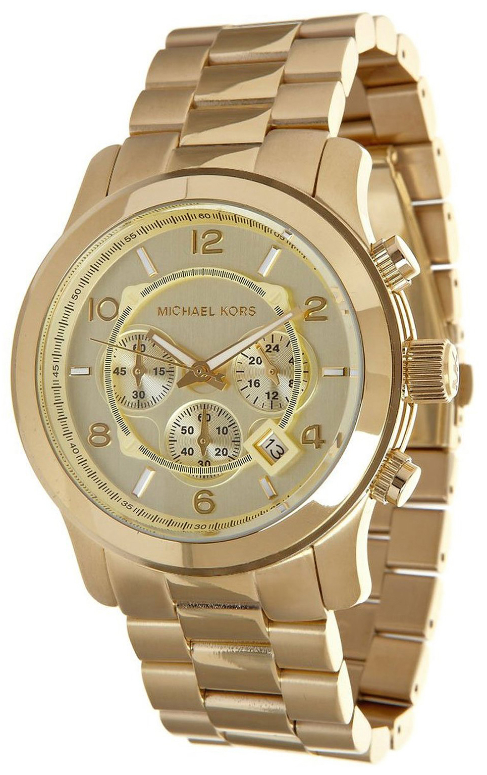 Michael Kors Miesten kello MK8077 Runway Samppanja/Kullansävytetty