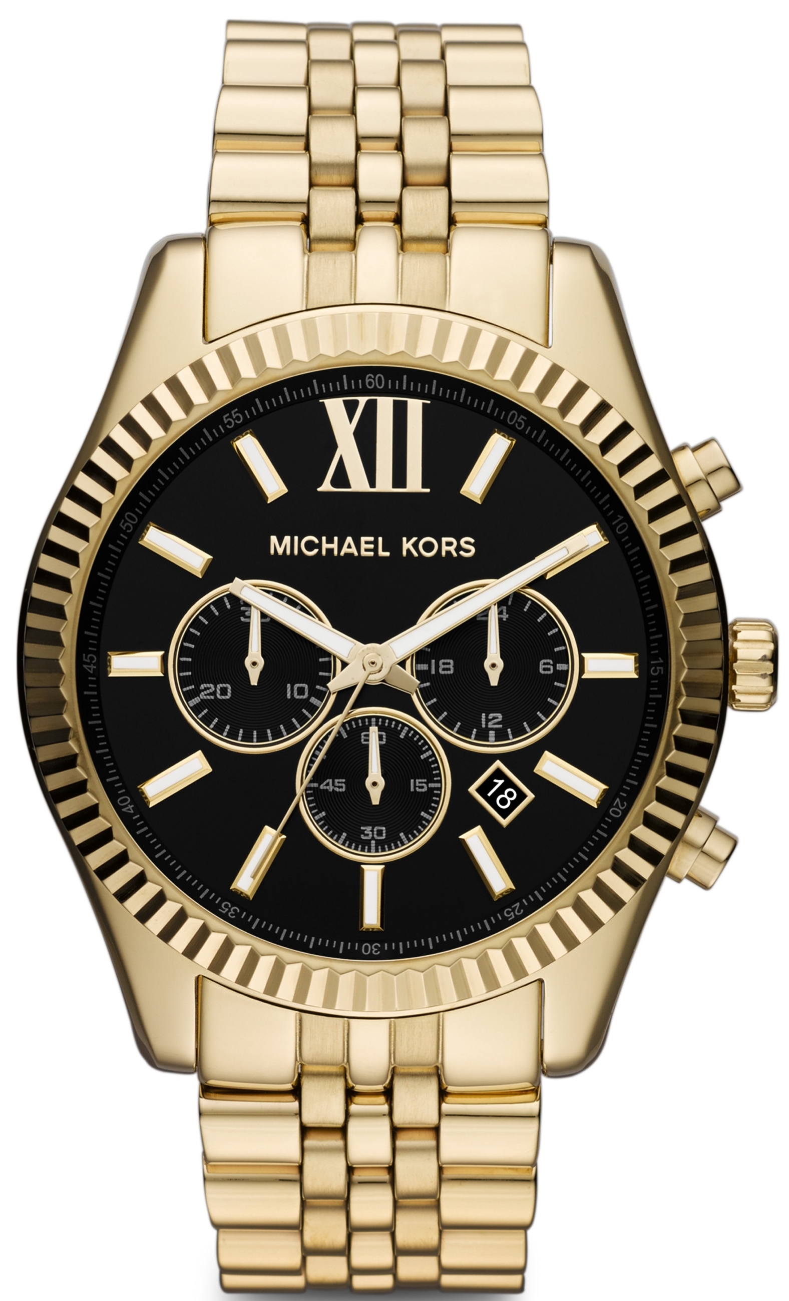 Michael Kors Miesten kello MK8286 Lexington Musta/Kullansävytetty