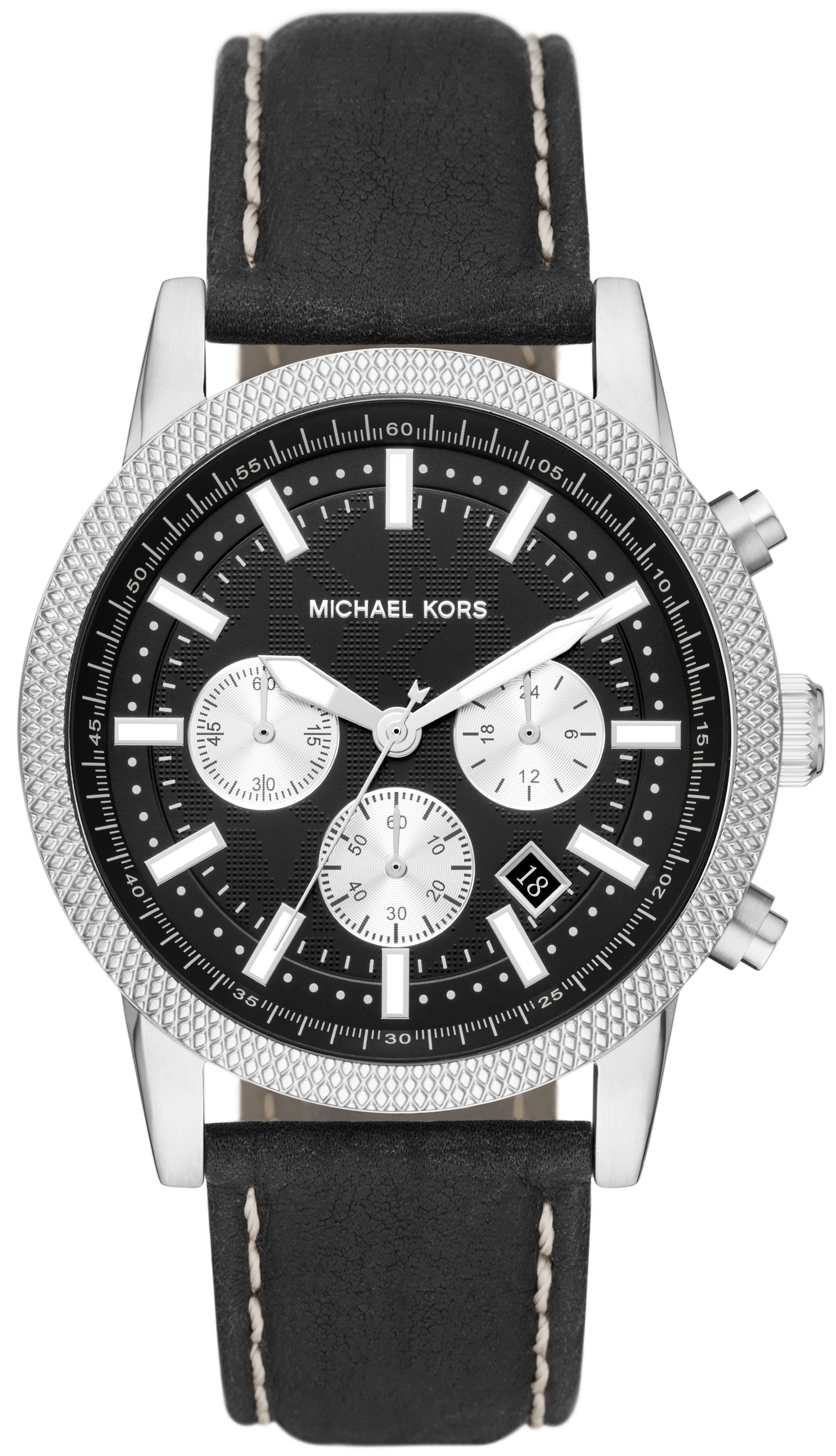 Michael Kors Hutton Miesten kello MK8956 VALUE_INKNOWN Musta/Nahka