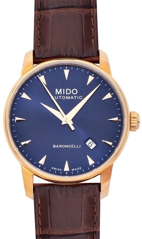 Mido Miesten kello M8600.3.15.8 Baroncelli Sininen/Nahka Ø38 mm