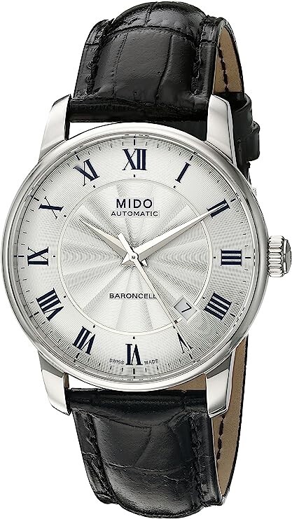 Mido Miesten kello M8600.4.21.4 Baroncelli Hopea/Nahka Ø38 mm