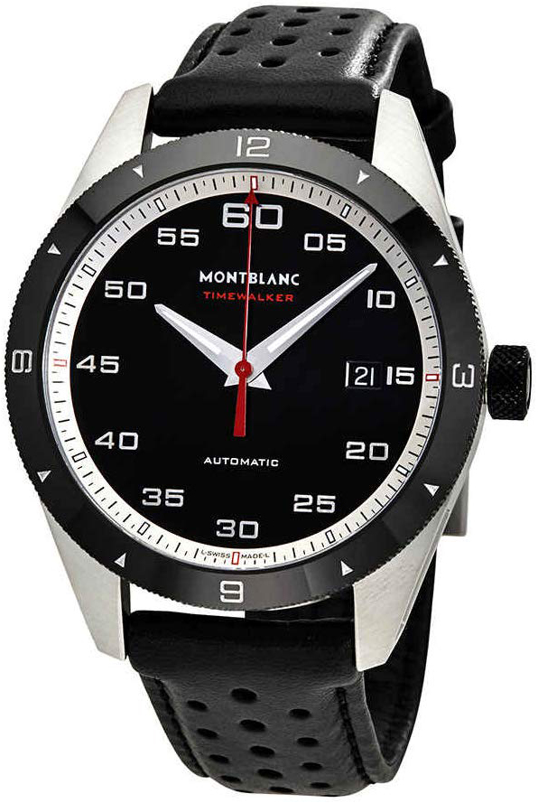 Montblanc Miesten kello 116061 Timewalker Musta/Nahka Ø41 mm